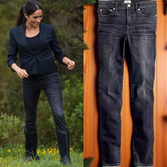 J. Crew ‘9” High-Rise Toothpick Jean’ in “Charcoal Wash” Size 27 ASO Meghan M - Picture 1 of 16